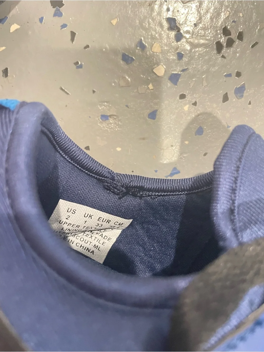 Reebok Navy and Black Kids Athletic Sneakers
